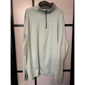 Rorie Whelan‎ Golf Pullover Men's Sz XXL Stretch Active 1/4 Zip Light Green